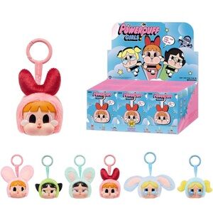 POP MART Crybaby × Powerpuff Girls Series-Vinyl Face Plush Blind Box, 6PCs
